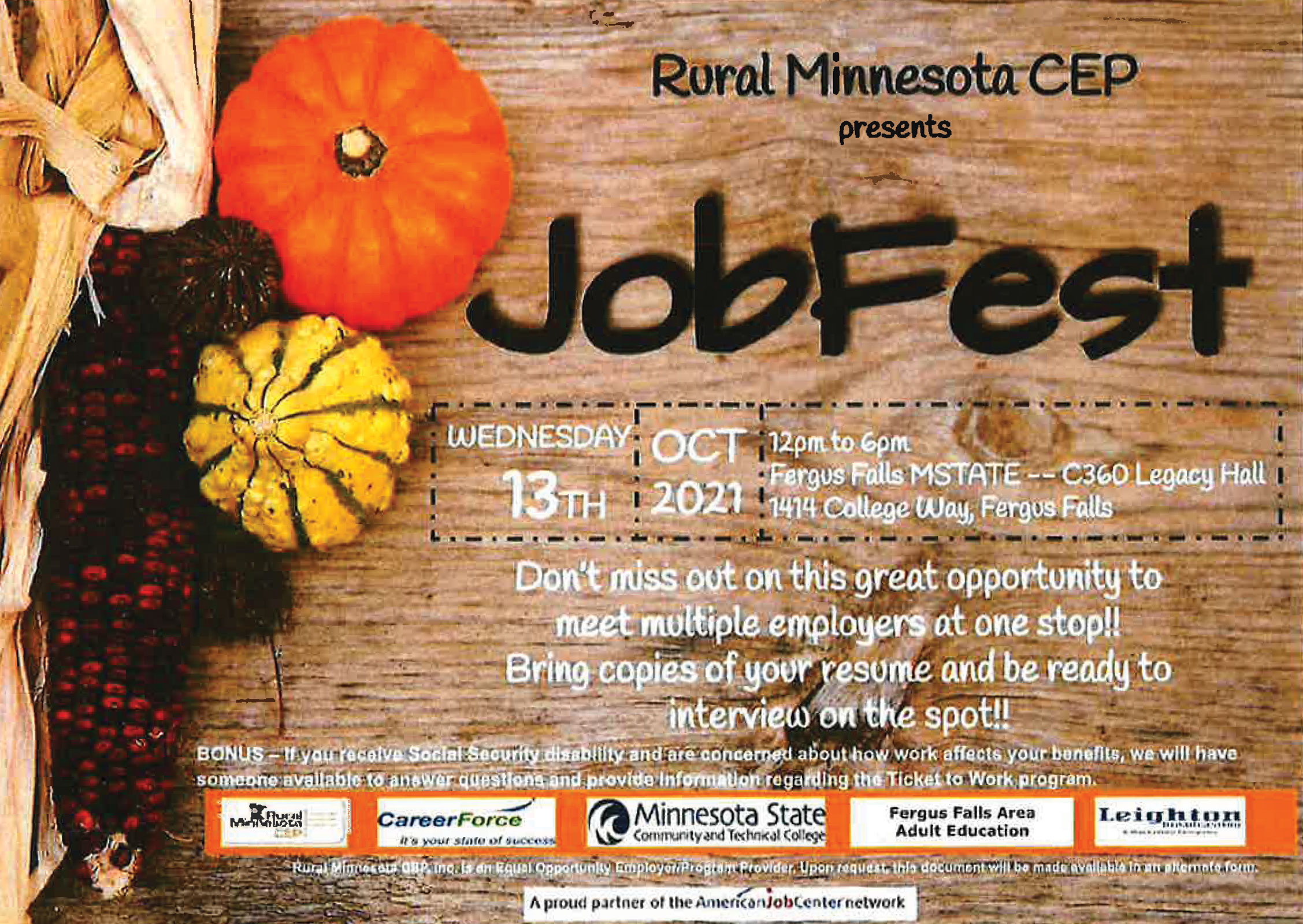 Job Fest October 13 In Fergus Falls